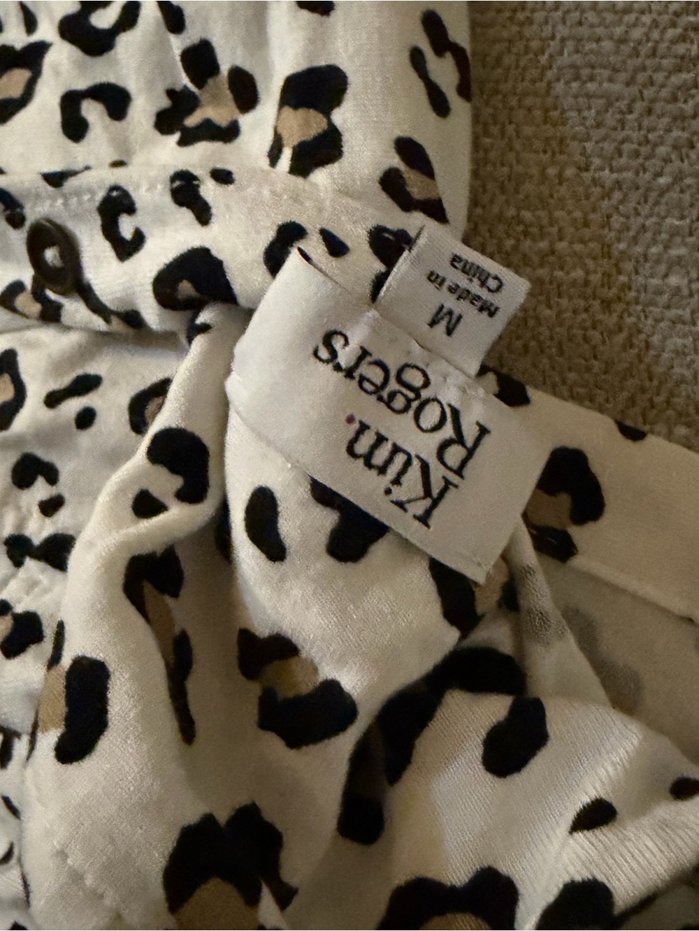 Kim Rogers Kids Leopard Print Pajama Set - Cream, Black, Tan
